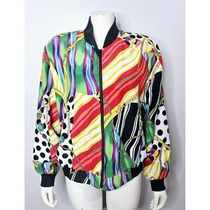 Vintage 1990s Mixed Print Bomber Jacket